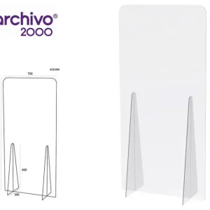 Precio Reducido Pantalla de Proteccion Archivo 2000 de Pie Metacrilato Transparente 750X1400 mm