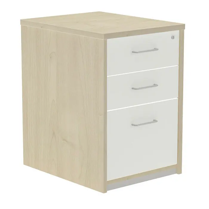 Cajonera Melamina con Ruedas Rocada Haya/blanco Precio Económico