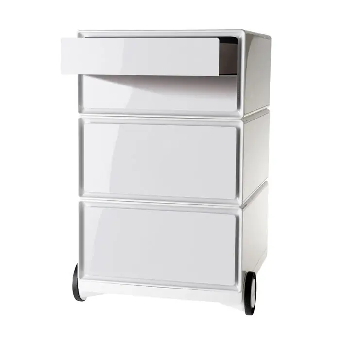 Liquidación Cajonera con Ruedas Paperflow Easy Box 4 Cajones Horizontales Blanco