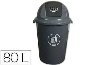 Papelera Contenedor Q-Connect Plastico con Tapadera 80L Disponible Ahora