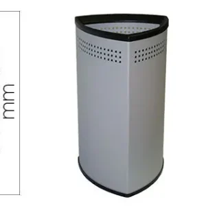 Paraguero Metalico Sie Triangular 50X30 cm Gris Aro Inferior Pvc Negro Pago Seguro