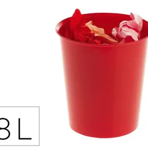 Oferta Flash Papelera Plastico Archivo 2000 Ecogreen 100% Reciclada 18 Litros Color Rojo 290X310