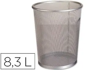 Papelera Metalica Q-Connect Gris Rejilla -190X260X235 mm Devolución Gratuita