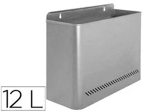 Papelera Metalica 99 de Pared 285X125X325 Gris Imprescindible (Must-Have)