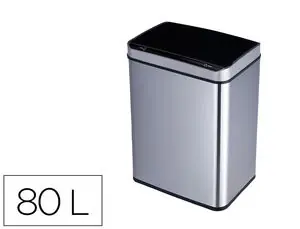 Papelera Metalica Q-Connect con Sensor Automatico Capacidad 80 Litros 820X270X400 mm Envío Gratis