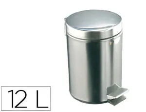 Precio De Oferta Papelera con Pedal Acero Inoxidable Brillo 12 L 400X250X300 mm