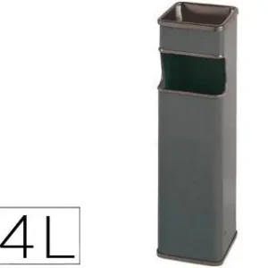 Últimas Unidades Cenicero Papelera Cuadrado 403 Gris -Metalico -Medida 65X18X18 cm