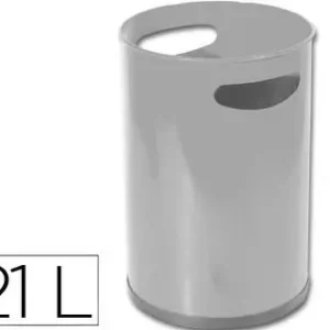 Stock Limitado Papelera Metalica con Asas 101 Gris -32X21 cm