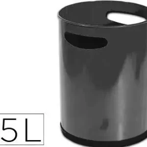 Papelera Metalica con Asas 111 Negra 30X25 cm Disponible Ahora