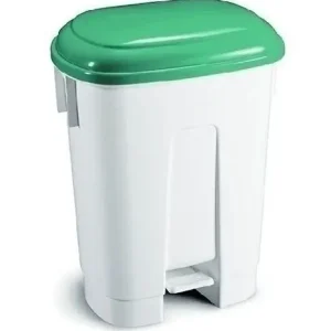 Cubo Basura Plastico con Pedal y Tapa Verde 60 Litros A Buen Precio