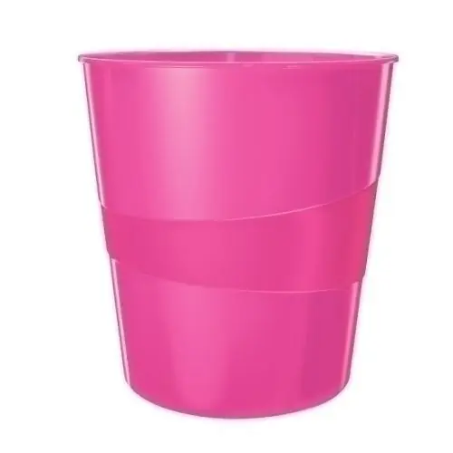 Última Versión Papelera Plastico Leitz Wow Fucsia 15L