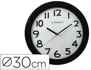 Envío Gratis Reloj Pared 30 cm Q-Connect Pp Negro