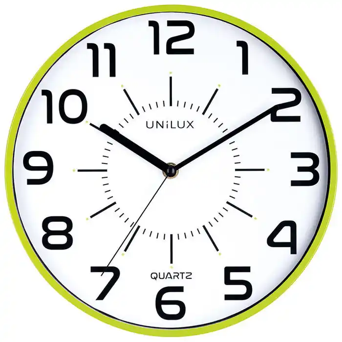 Disponible Ahora Reloj de Pared Unilux Pop Verde Anís Metalizado 11 Pulgadas