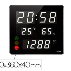 Reloj Orium Cep con Medidor de Co2 Pantalla Led Alarma Personalizable y Sensor de Infrarrojos 400X360X40 mm Última Oportunidad