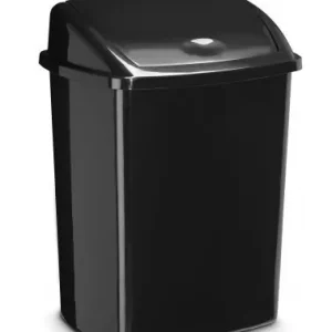 Última Oportunidad Papelera Plastico Cep 91947 Tapa Basculante Negro 50 Litros