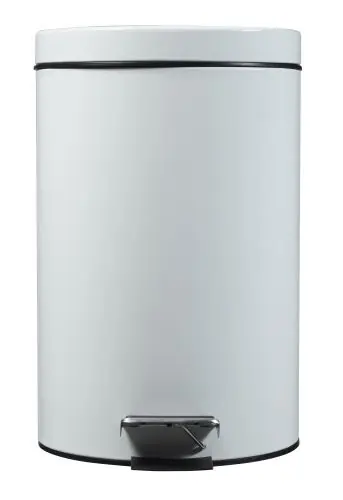 Papelera Plastico Rossignol Pro Cep Gris 90576 con Tapa Pedal 14 Litros Stock Limitado