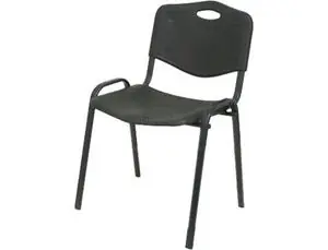 Silla Apilable Q-Connect Estructura Metal Asiento Respaldo Pvc Ergonomica 810X480Mmx420 mm Color Neg Compra Hoy