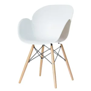 Últimas Unidades Silla Paperflow Kiwood Pie Haya Asiento Blanco Lote de 2 Unidades