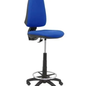 Stock Limitado Taburete Piqueras y Crespo Elche Cp Ergomico Mecanismo de Contacto Permanente Regulable en Altura y Aro Reposapies Cromado Ruedas de Nylon Asiento y Respaldo Tapizados Bali Azul
