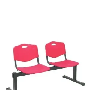 Bancada Piqueras y Crespo Robledo 2 Plazas Asiento y Respaldo Pvc Rojo Precio De Fábrica