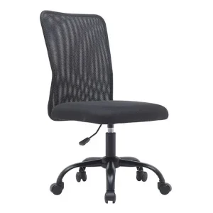Silla Q-Connect Oficina Parma Malla sin Reposabrazos Alt Max 990 Anc 480 Prof 590 Color Negro Artesanal