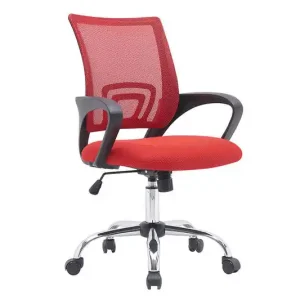 Disponible Ahora Silla Q-Connect Oficina Siena Malla Base Metalica Alt Max 1000 Anc 560 Prof 570 Ruedas Premium Color Negro Rojo