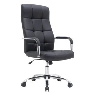 Directo De Fábrica Silla Q-Connect Direccion Piav e Simil Piel Base Metalica Alt Max 1250 Anc 610 Prof 700 mm Ruedas Premium Color Negro