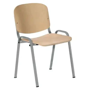 Silla Rocada Confidente Estructura Metalica Asiento y Respaldo Madera Natural 570X410X810 mm Rebajas