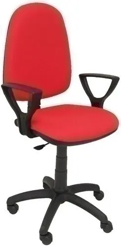 Tendencia Silla Piqueras y Crespo Ayna Brazos Fijos Mecanismo Contacto Permanente con Regulacion de Profundidad Asiento y Respaldo Tapizado Bali Rojo