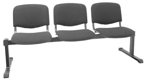 Envío Inmediato Bancada Piqueras y Crespo Pozocañada 3 Plazas Asiento y Respaldo Tapizados Aran Negro