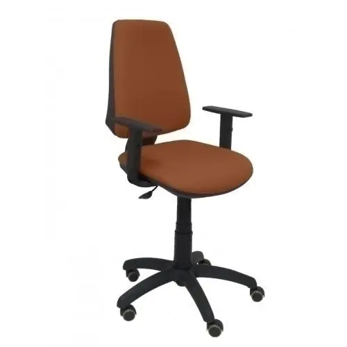 Silla Piqueras y Crespo Elche Cp Brazos Regulables Mecanismo Contacto Permanente Regulacion de Profundidad Ruedas de Parquet Asiento y Respaldo Tapizado Bali Marron Gran Oferta