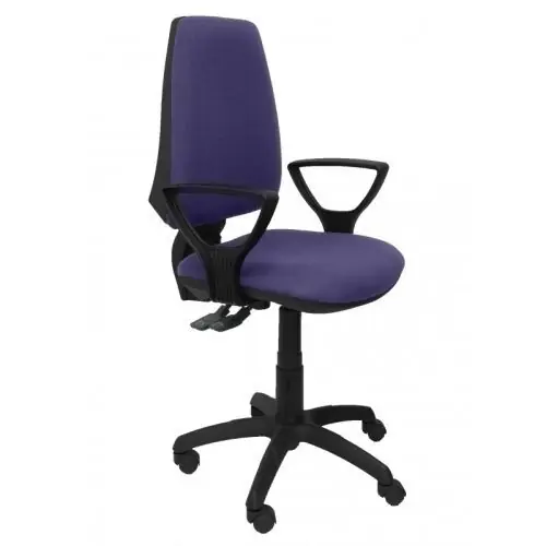 Silla Piqueras y Crespo Elche S Brazos Fijos Mecanismo Sincro de Doble Maneta Gran Confortabilidad Regulable en Altura Ruedas de Nylon Asiento y Respaldo Tapizado Bali Azul Claro Promoción Exclusiva