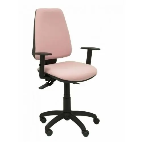 Silla Piqueras y Crespo Elche S Brazos Regulables Mecanismo Sincro de Doble Maneta Gran Confortabilidad Regulable en Altura Ruedas de Nylon Asiento y Respaldo Tapizado Rosa Palido Pago Seguro