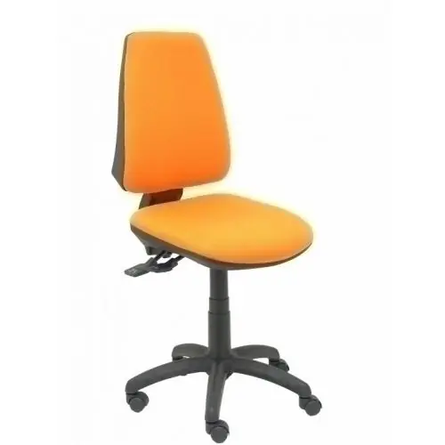 Silla Piqueras y Crespo Elche S Mecanismo Sincro de Doble Maneta Gran Confortabilidad Regulable en Altura Ruedas de Nylon Asiento y Respaldo Tapizado Bali Naranja Liquidación