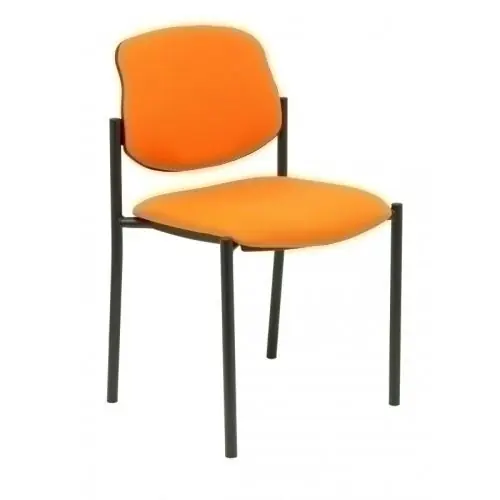 Silla Piqueras y Crespo Villalgordo Confidente Chasis Negro Asiento y Respaldo Tapizados Bali Naranja Entrega Rápida