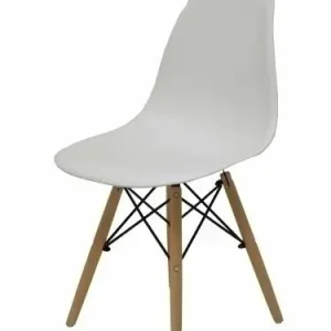 Silla Piqueras y Crespo Priego Confidente Ergonomica Estructura de Madera y Metal Estilo Tower Asiento y Respaldo Pvc Blanco Pack de 4 A Buen Precio