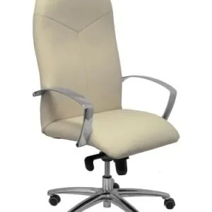 Silla Piqueras y Crespo Caudete Direccion Brazos Fijos Mecanismo Basculante Regulable en Altura Asiento y Respaldo Tapizado Similpiel Crema Favorito De Clientes