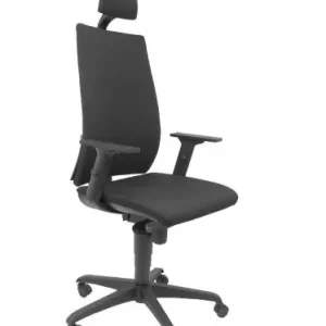 Sillon Piqueras y Crespo Almendros Direccion Uso Intensivo (24H) Brazos Mecanismo Sincro y Altura Regulables Apoyo Lumbar Ruedas Autofrenantes Asiento y Respaldo Tapizado Bali Negro Última Versión