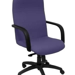 Silla Piqueras y Crespo Letur Direccion Brazos Fijos Mecanismo Basculante y Altura Ajustable Gran Confortabilidad Ruedas de Nylon Asiento y Respaldo Tapizado Bali Azul Claro Promoción
