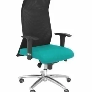 Sillon Piqueras y Crespo Sahuco Direccion Uso Intensivo (8H) Brazos Regulables Mecanismo Sincro Respaldo Malla Transpirable y Asiento Tapizado Bali Verde Claro No Te Lo Pierdas