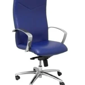 Silla Piqueras y Crespo Caudete Direccion Brazos Fijos Mecanismo Basculante Regulable en Altura Asiento y Respaldo Tapizado Similpiel Azul Oferta De Temporada