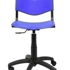 Silla Piqueras y Crespo Robledo Giratoria 360º Mecanismo Regulacion Altura Ruedas Nylon Asiento y Respaldo Pvc Azul Comprar En Línea