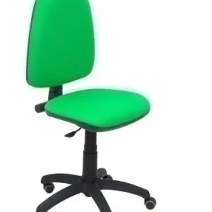 Silla Piqueras y Crespo Ayna Mecanismo Contacto Permanente Ruedas de Parquet Asiento y Respaldo Tapizado Bali Verde Última Oportunidad