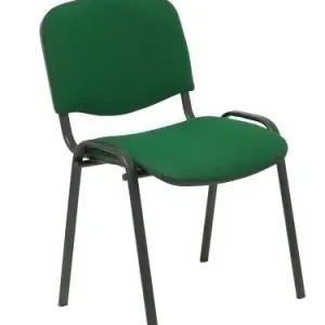 Silla Piqueras y Crespo Alcaraz Confidente Ergonomica Apilable Estructura Negra Asiento y Respaldo Tapizados Aran Verde Oscuro Pack de 4 Envío Gratis