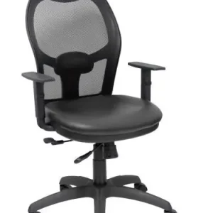 Venta Final Silla Piqueras y Crespo Jorquera Uso Intensivo Brazos Regulables Mecanismo Sincro/traslack Regulador de Tension Ruedas Nylon Respaldo de Malla Negra y Asiento Tapizado Similpiel Negro