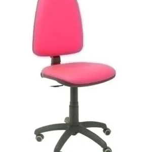 Silla Piqueras y Crespo Ayna Mecanismo Contacto Permanente Ruedas de Parquet Asiento y Respaldo Tapizado Similpiel Rosa Alta Calidad