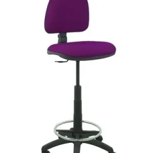 Taburete Piqueras y Crespo Isso Ergomico Mecanismo de Contacto Permanente Regulable en Altura y Aro Reposapies Asiento y Respaldo Tapizados Bali Morado A Buen Precio