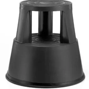 Taburete Twinco Twin Lift 2 Peldaños con Ruedas Negro Alta Calidad