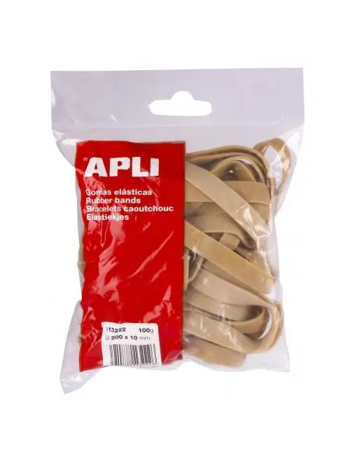 APLI GOMA ELÁSTICA MARRÓN CAUCHO 200X10MM 100 GR 13222 Solo Hoy