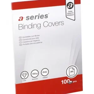 A - SERIES CAJA 100 PORTADAS ENCUADERNACION DE 150 MICRAS TRANSPARENTES AS1474 Lujoso